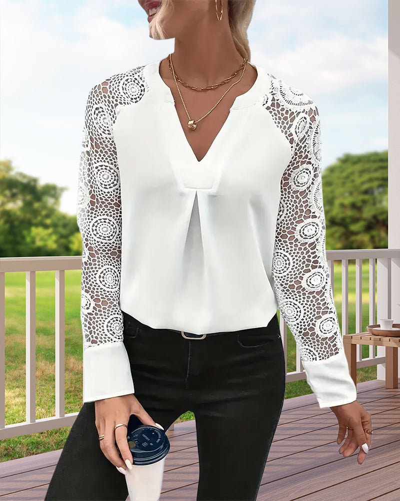 Jaria® | Blouse with lace sleeves