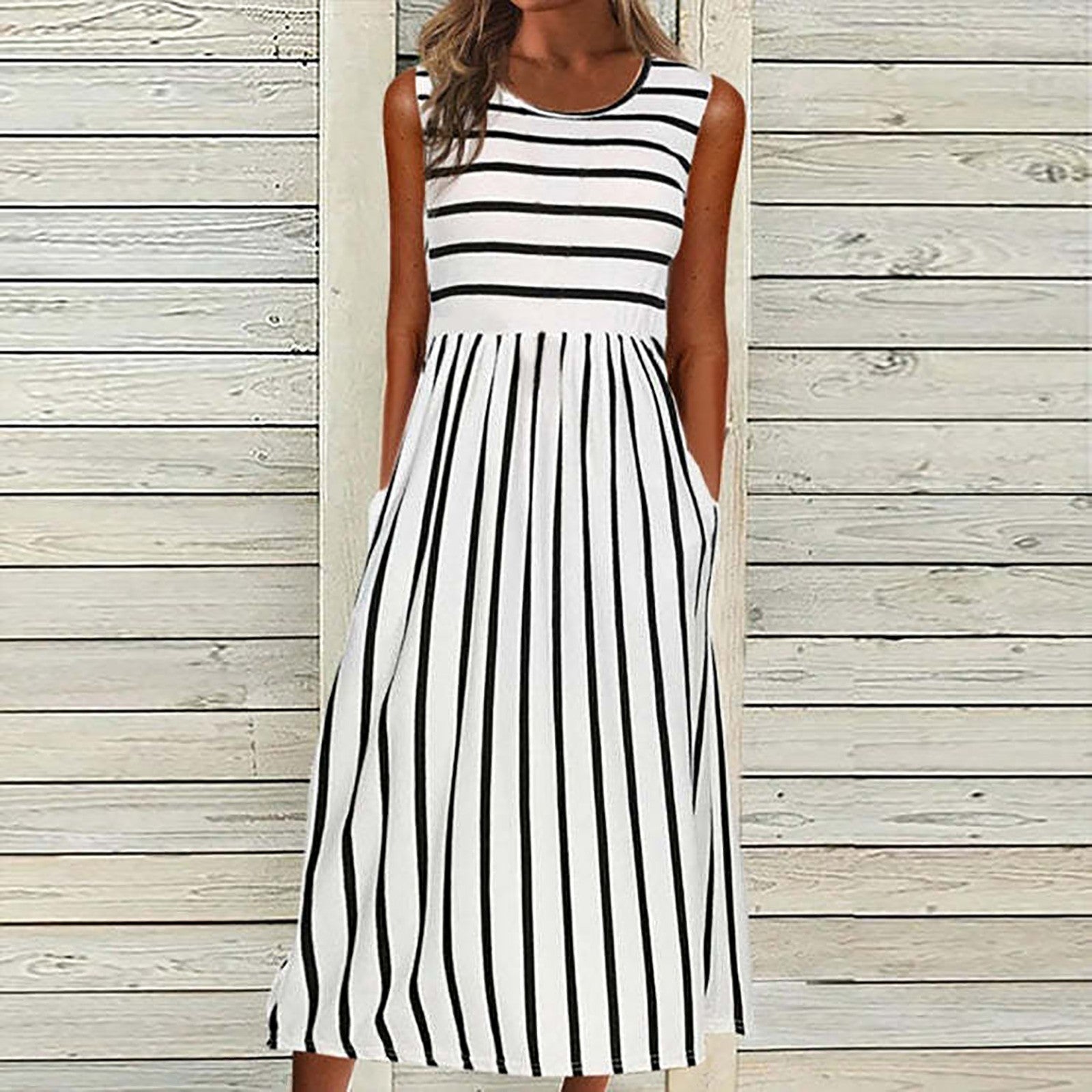 Nira® | Elegant Striped Dress