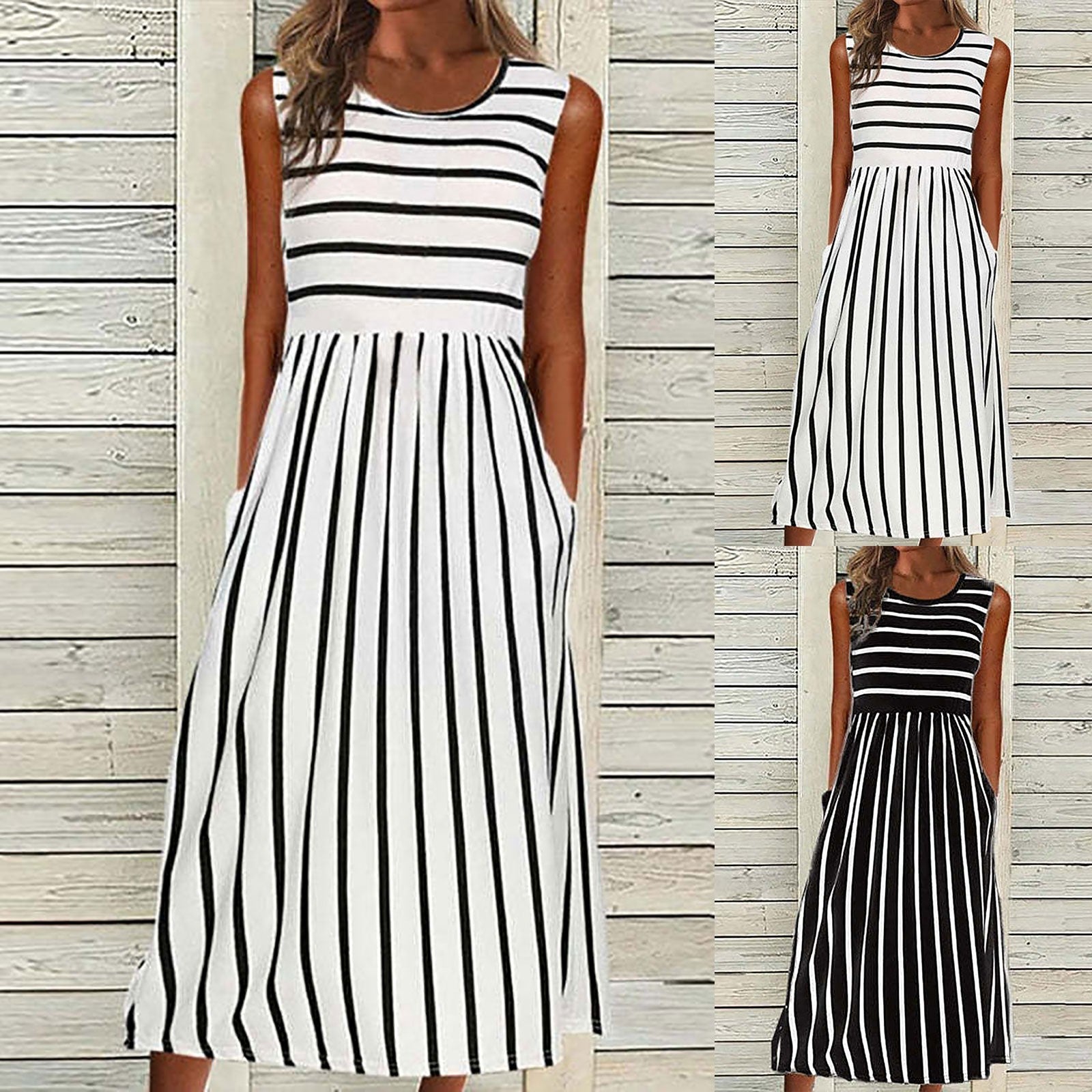 Nira® | Elegant Striped Dress